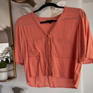 TOPSHOP Double Pocket Cropped Shirt XS